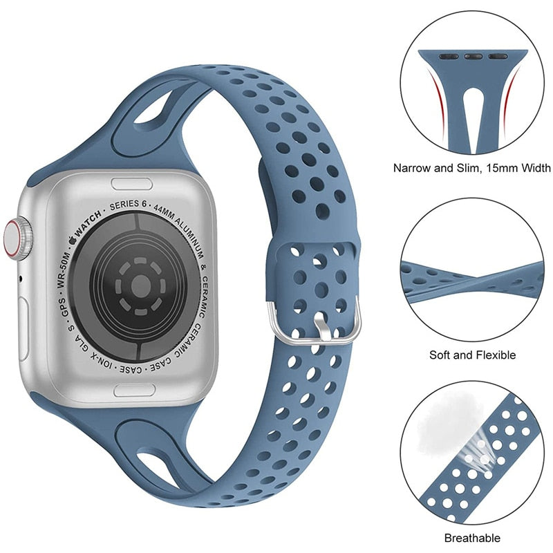 Slim Silicone Sport Strap for Apple Watch - Premium Apple Watch Accessories from Dressmycell.com - Just $15.00! Shop now at Dressmycell.com Slim Silicone Sport Strap for Apple Watch - Premium Apple Watch Accessories from Dressmycell.com - Just $15.00! Shop now at Dressmycell.com